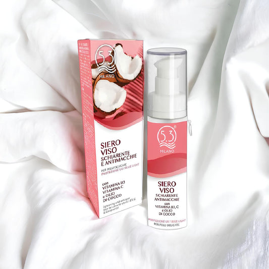 LIGHTENING AND ANTI-STAIN FACIAL SERUM WITH VITAMIN B3 VITAMIN C & COCONUT OIL