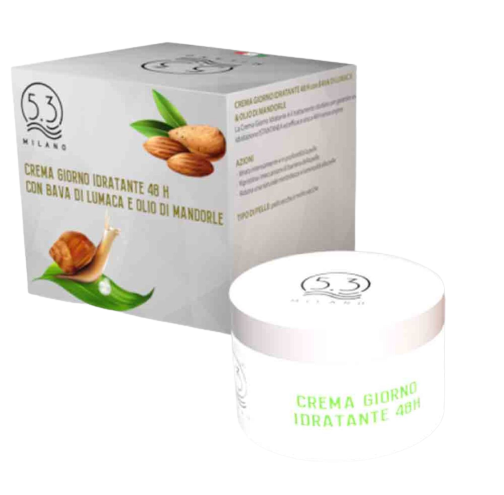 Crema giorno idradante 48H con bava di lumaca e olio di mandorle
