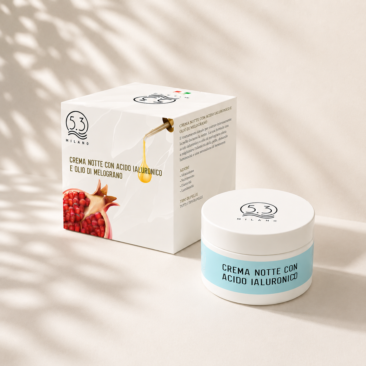 Night cream with hyaluronic acid